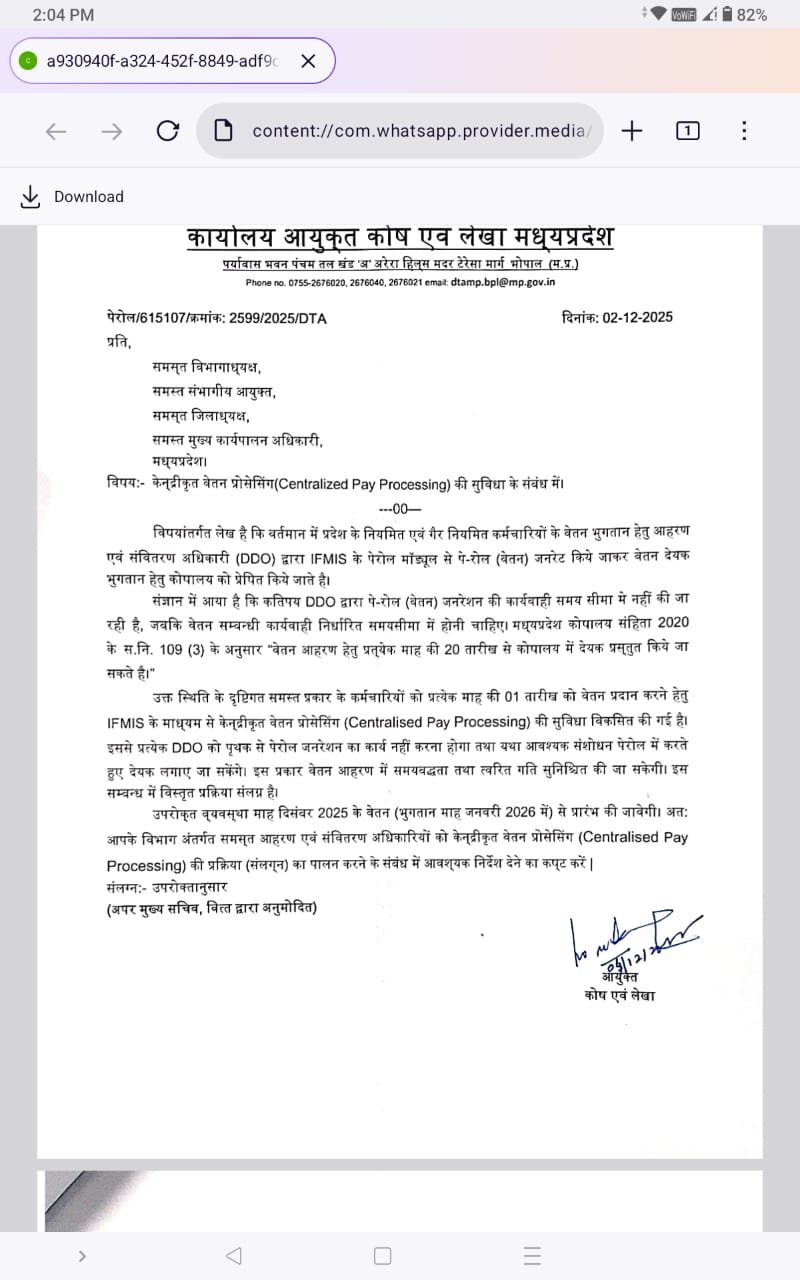 "ग्वालियर में आज दिनांक तक भी नहीं मिला शिक्षकों को वेतन, पाई पाई के लिए हो रहे मजबूर।"