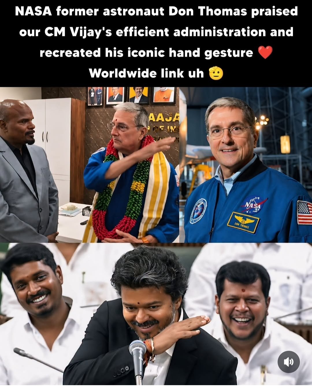NASA Former Astronaut Don Thomas Praises CM Vijay’s Administration, Viral Image Claims